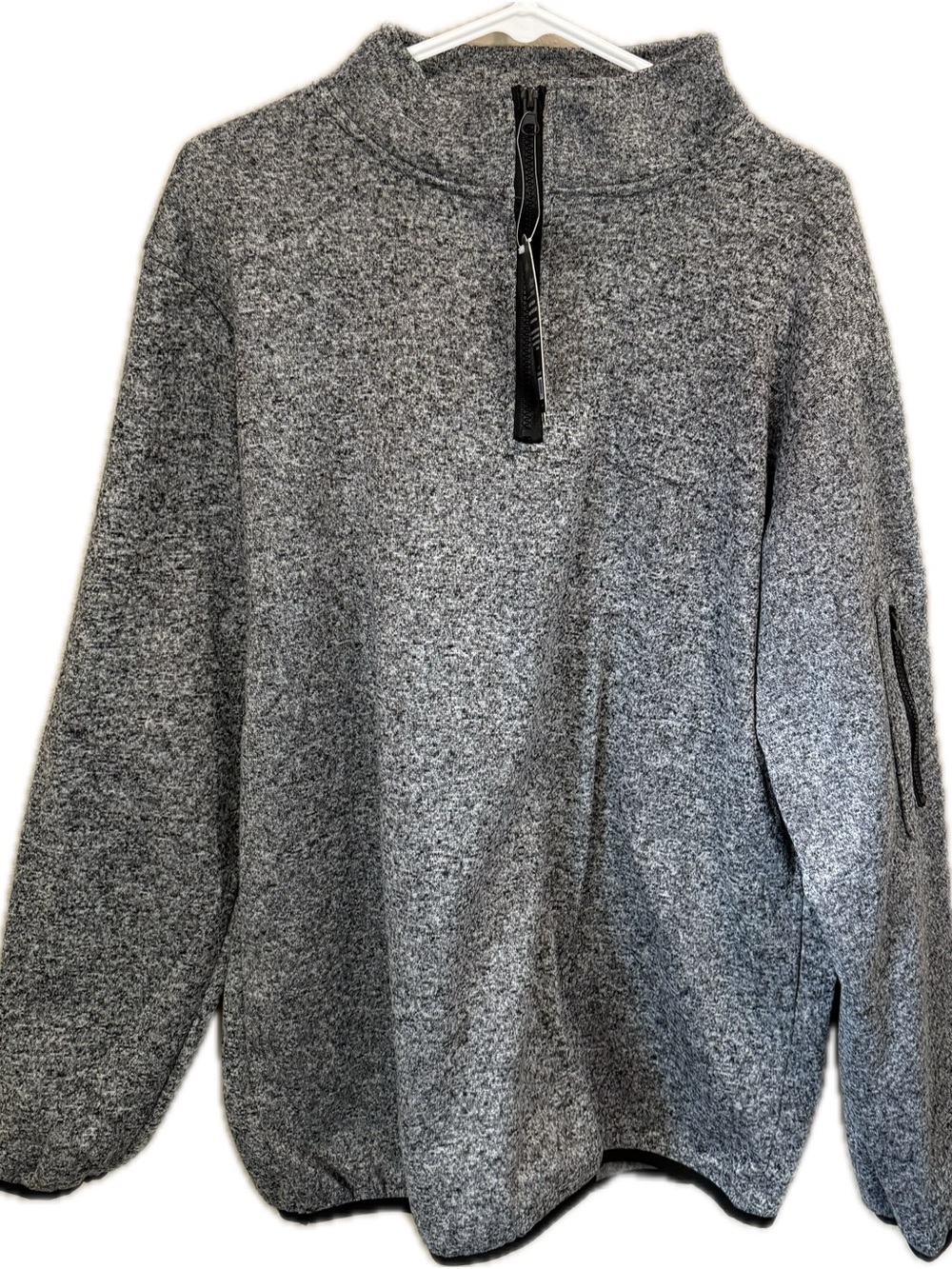 Women’s Gray Half-Zip Pullover Hoodie Sweatshirt